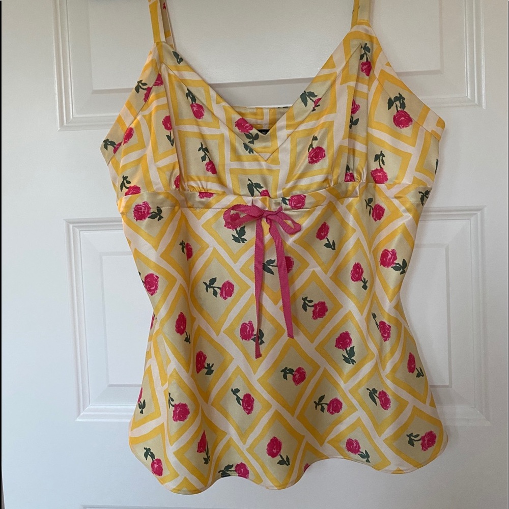 Vintage y2k J. Crew Princess Belle Inspired Silk Tank- Perfect for Halloween <3